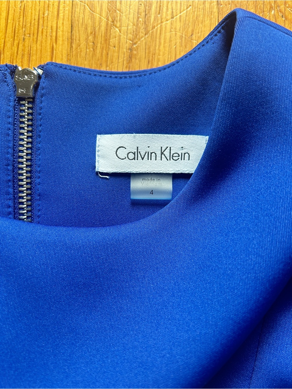 Calvin Klein Blue Sleeveless Sheath Midi Dress - Picture 2 of 6